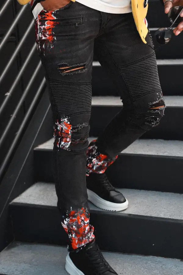 Elias Black/Orange Painter Jean