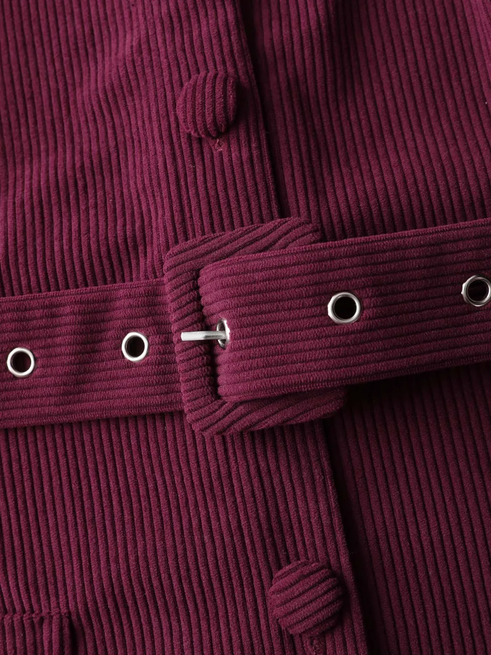 Textured Belted Waist Sleeveless Knee-Length Dress