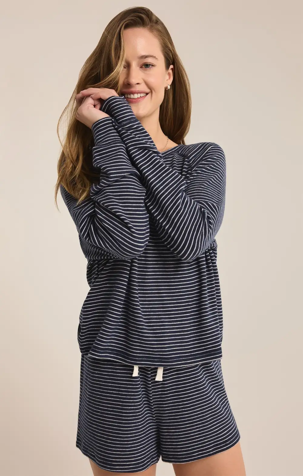 Staying In Stripe Long Sleeve Top