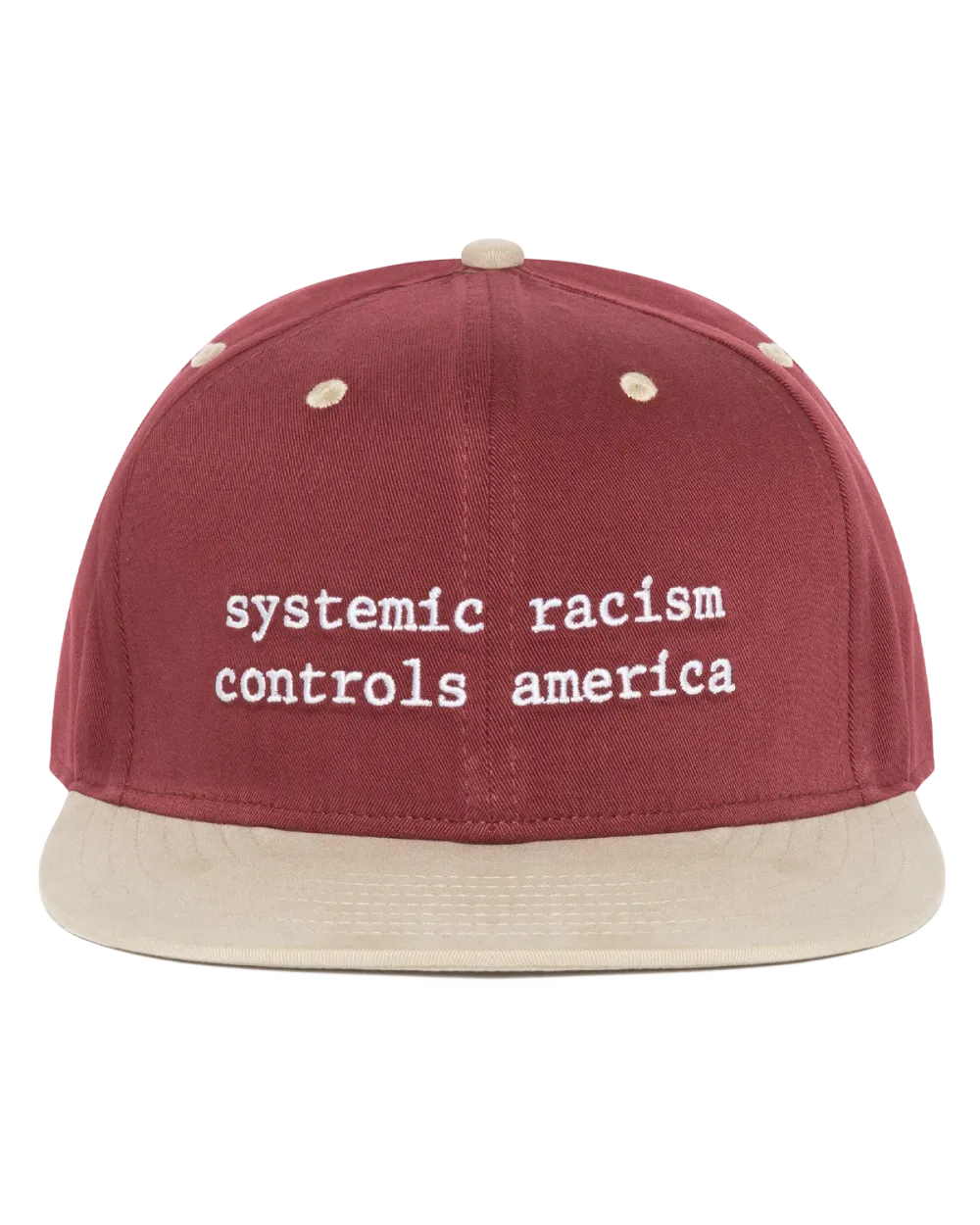 Systemic Racism Controls America Hat Burgundy
