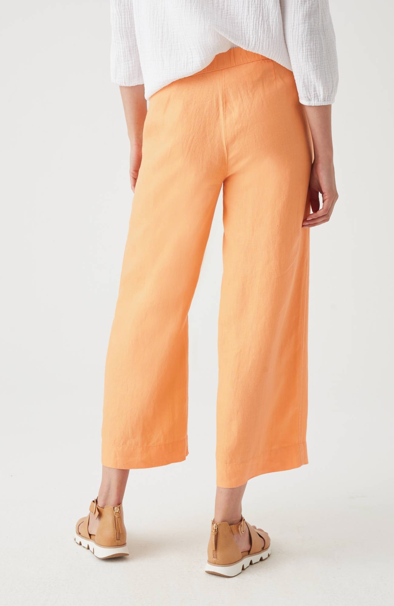Easy Linen Wide-Leg Crops