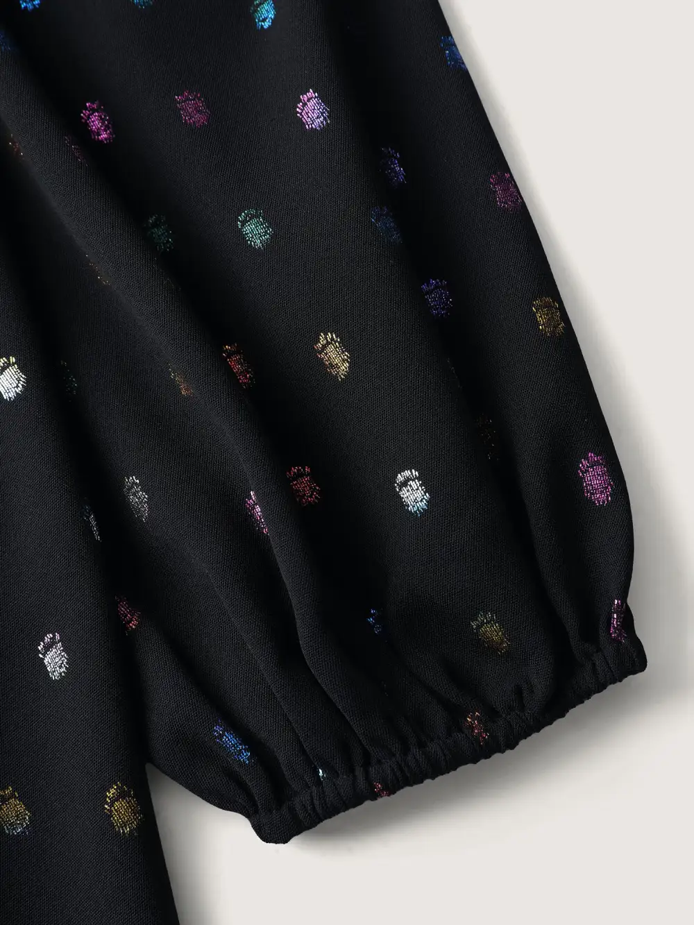 Colorful Shimmery Polka Dots Midi Dress