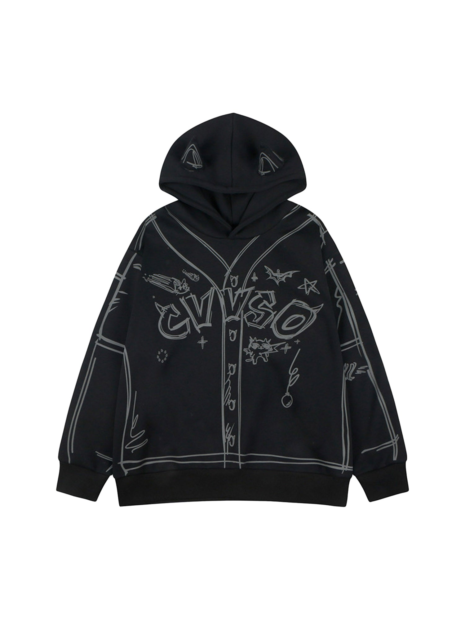 Hand-painted Graffiti Hoodie And Fleece Hoodie