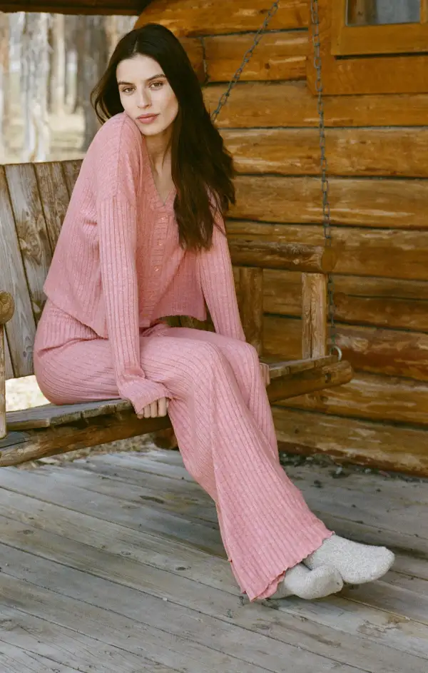 Dawn Smocked Rib Pant