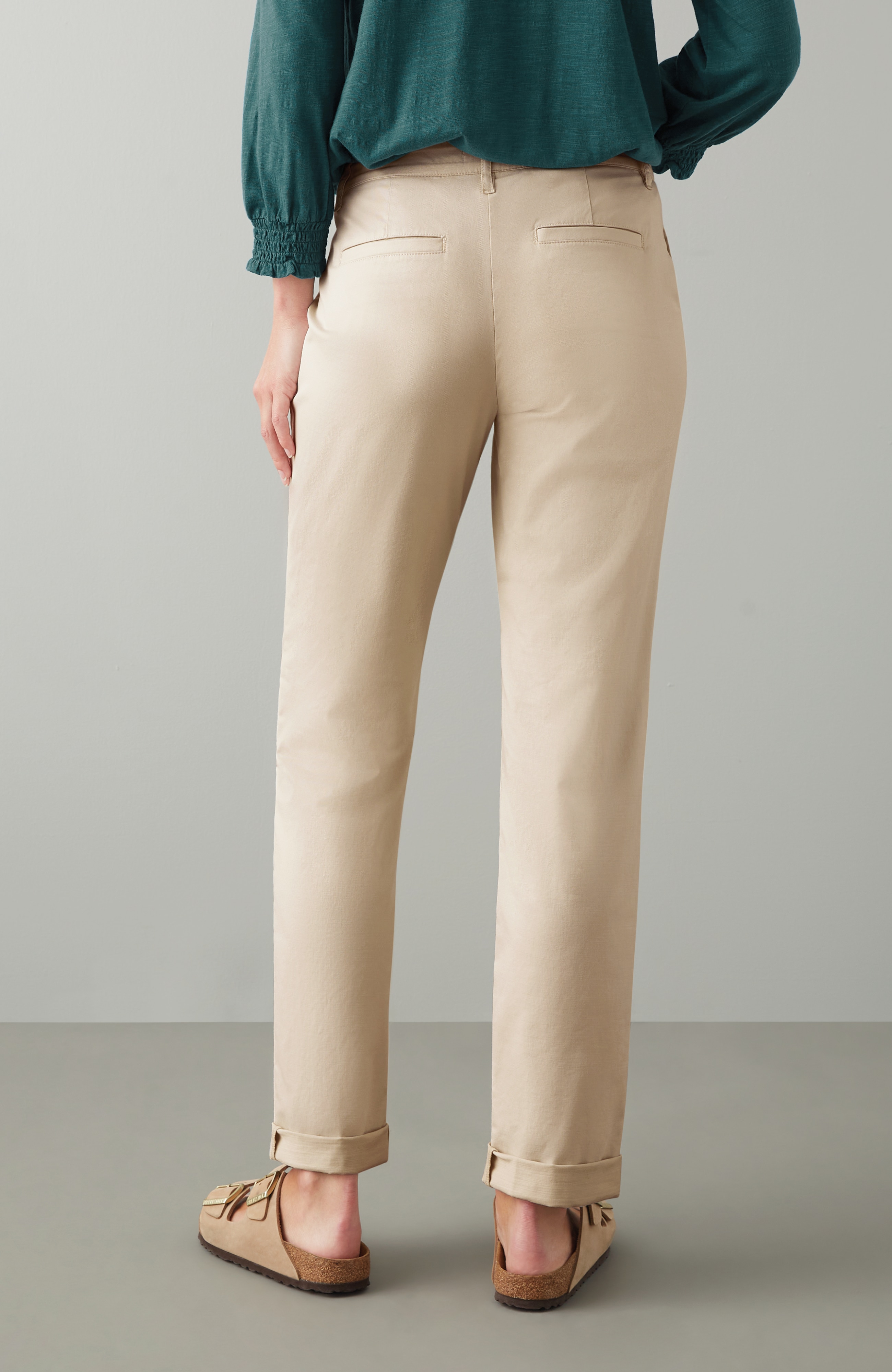 Relaxed Straight-Leg Chino Pants