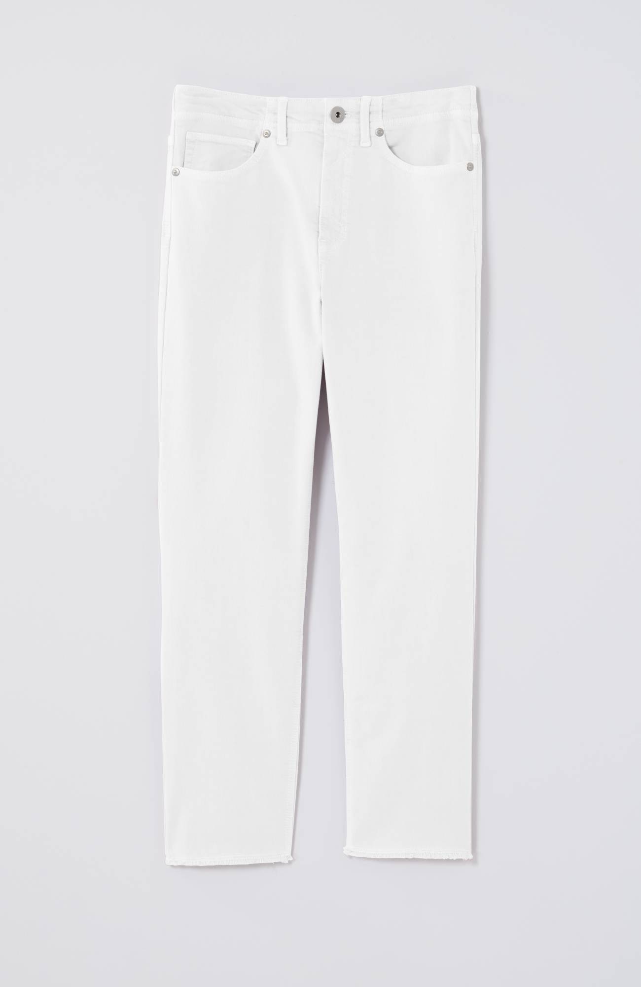High-Rise Fringe-Hem Crops