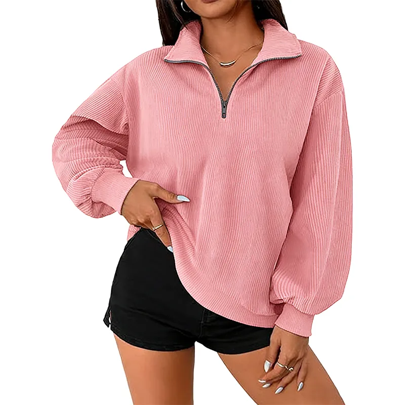 Women Casual Zip Up Sweatshirt