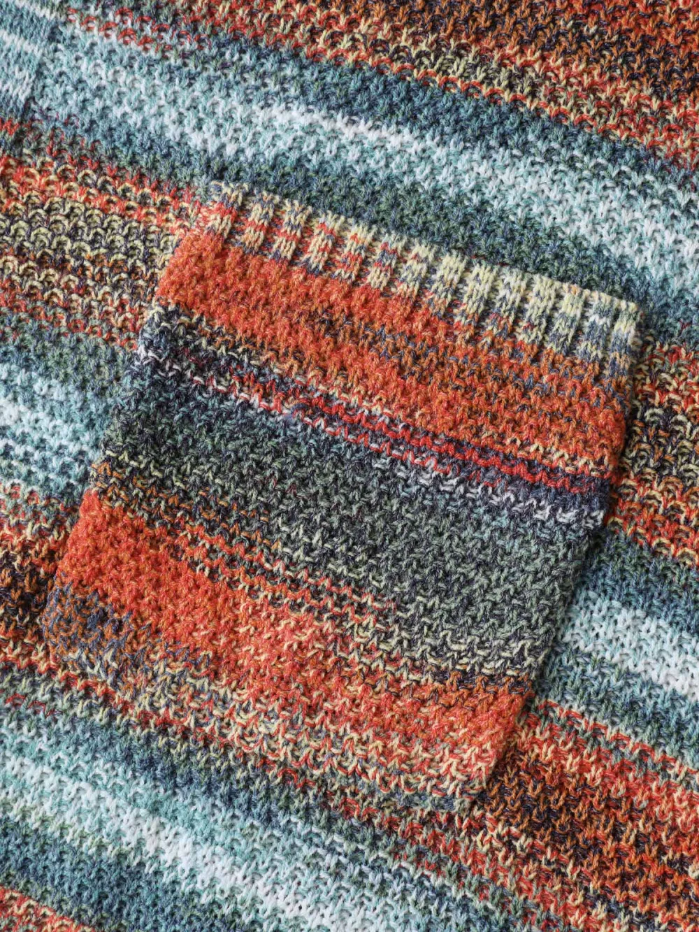 Gradual Color Change Textured Knit Cardigan