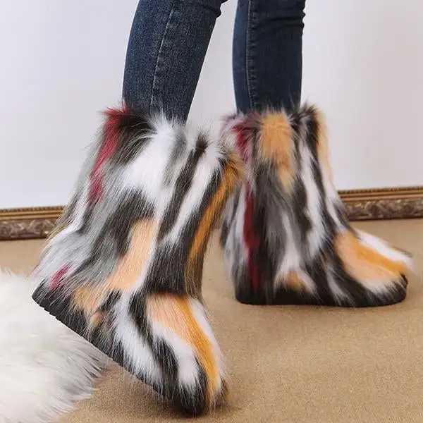 Women's Casual Warm Plush Mid-Leg Snow Boots 48476185S