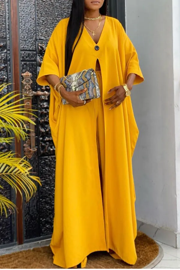 High-Slit Flowy Pant Set
