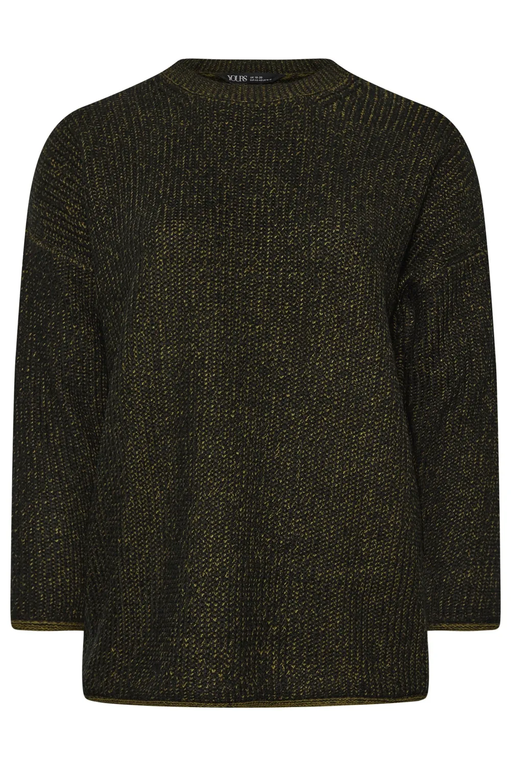 YOURS Curve Navy Blue Drop Shoulder Knitted Jumper