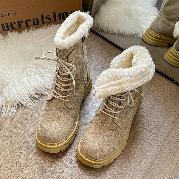 Women’s Casual Flat Plush Snow Martin Boots 88814907S