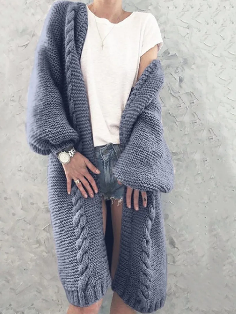 Autumn/Winter Loose Mid-Length Sweater Cardigan