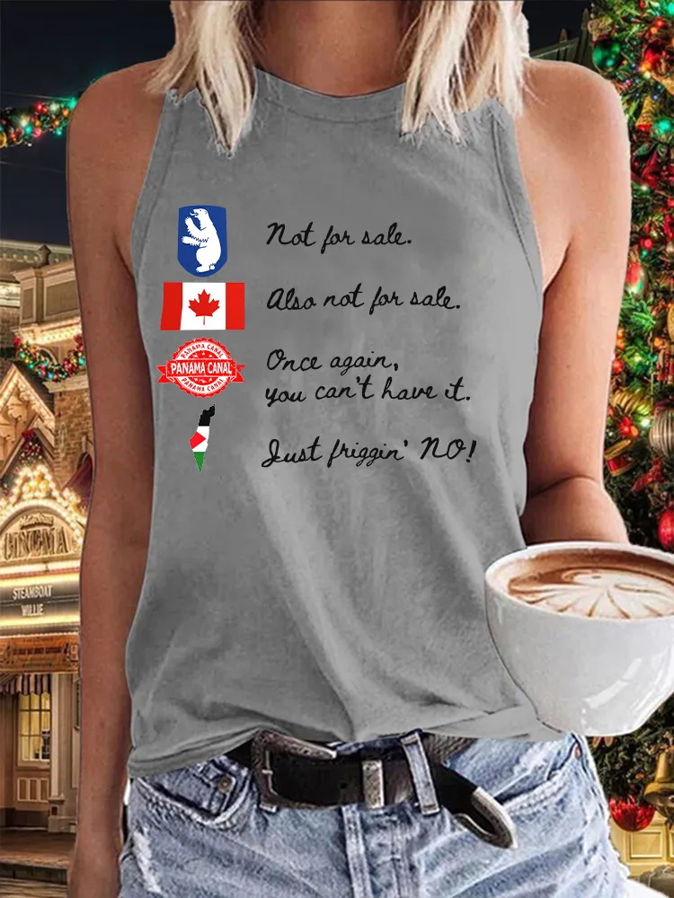 Women's Not For Sale Also Not For Sale Once Again You Can'T Have It Crew Neck Vest