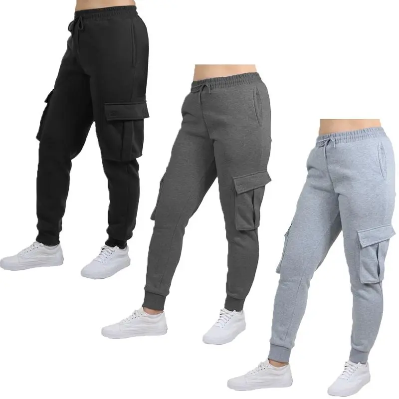 Women's Fleece Lined Cargo Jogger Sweatpants