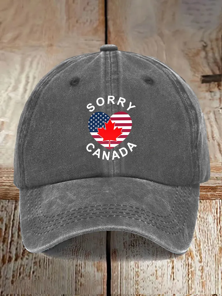 Sorry Canada Printed Baseball Caps