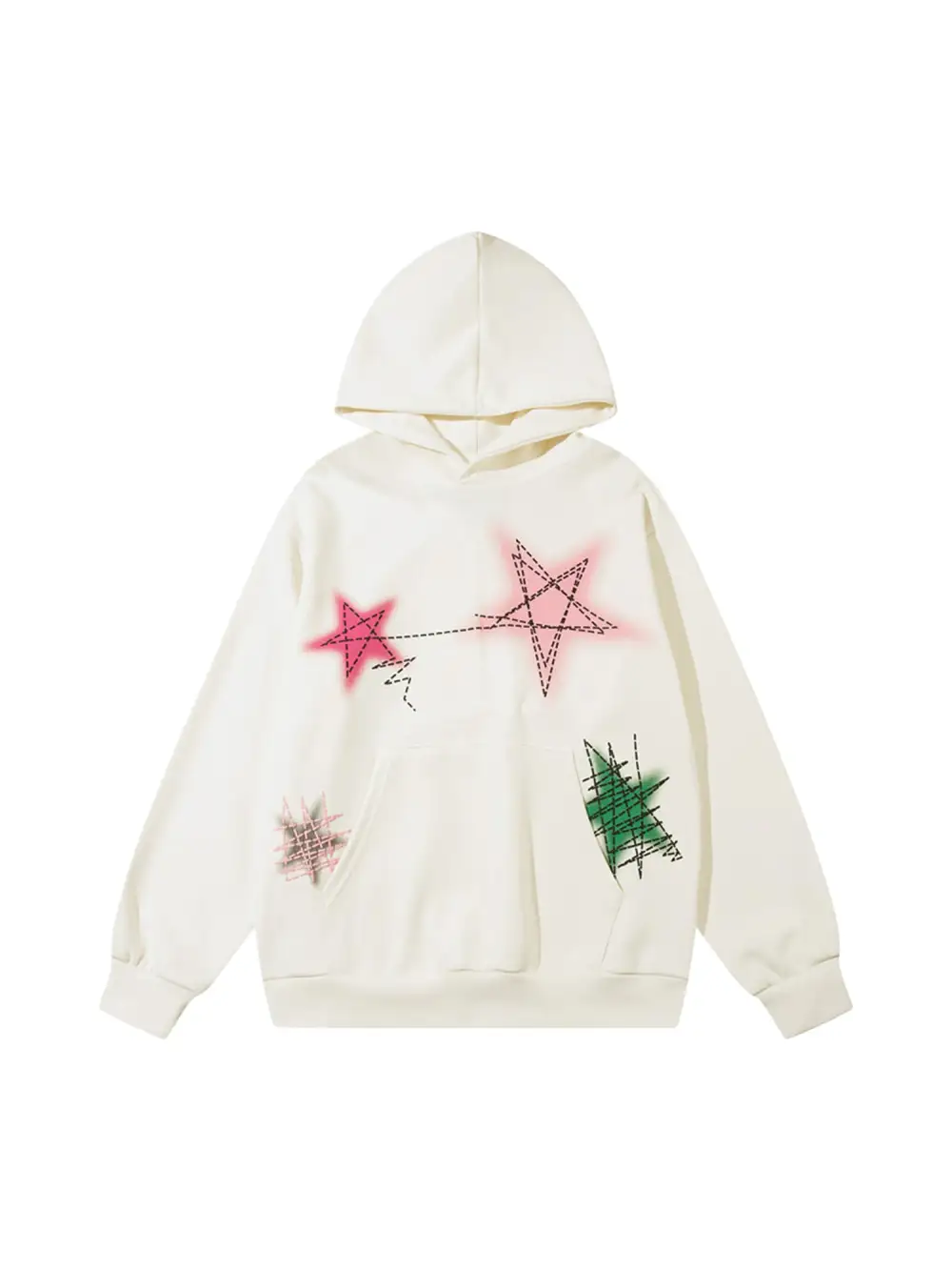 Graffiti Five-pointed Star Hoodie