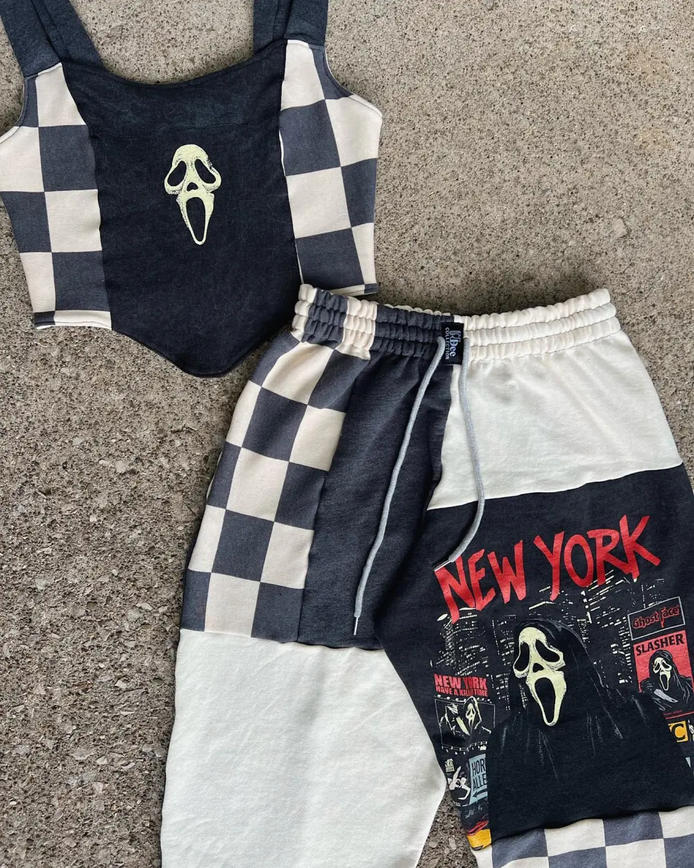 2 piece set tops and bottoms how perfect and cozy piece for your Halloween day