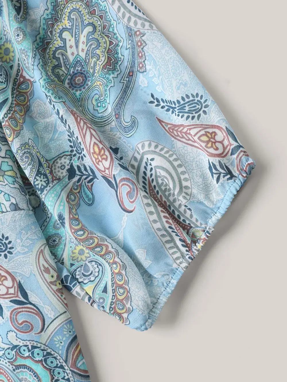 Paisley Print Sheer Tied Kimono Cardigan