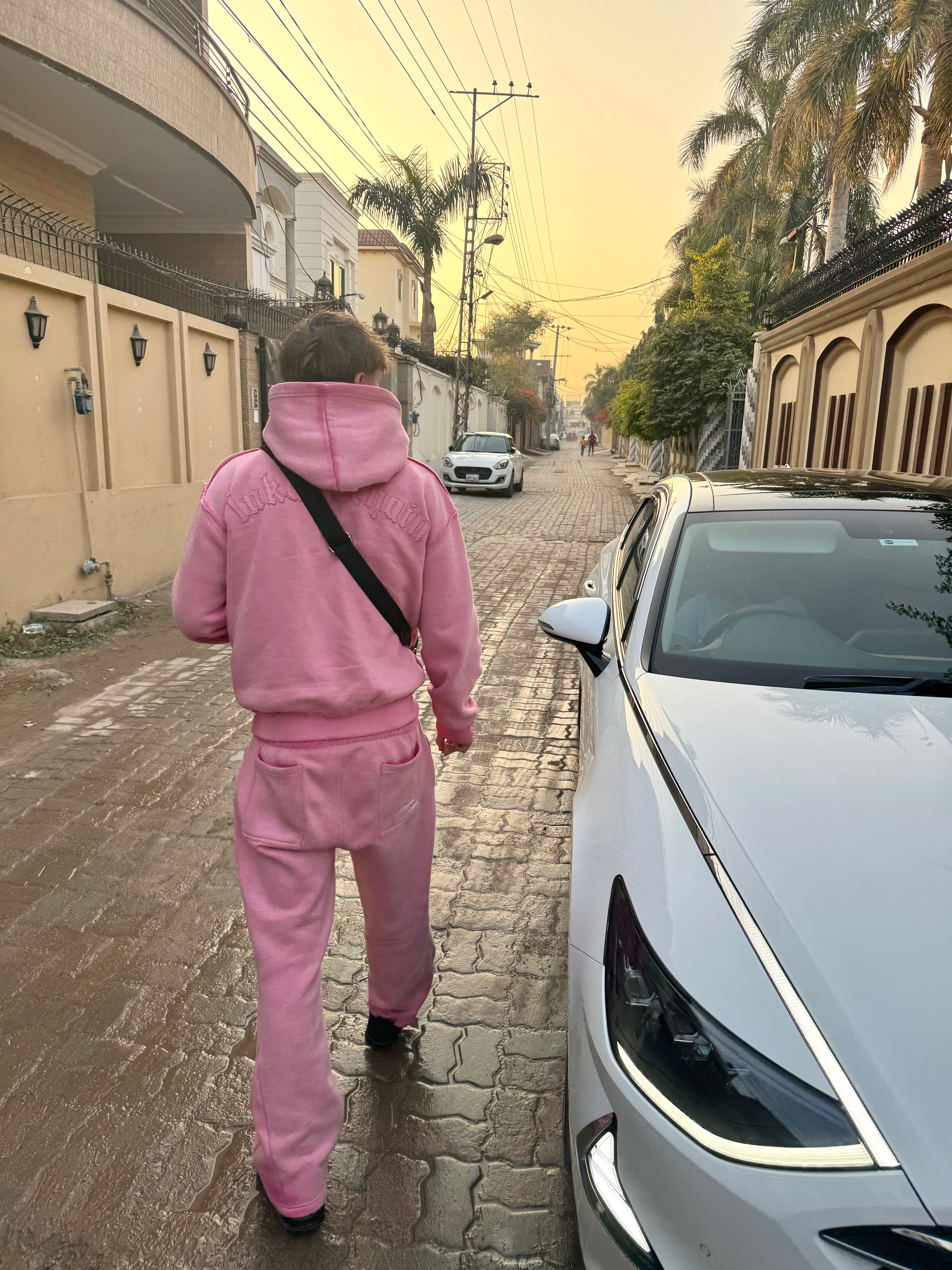 Flared Jogging Pants Pink (Male version)