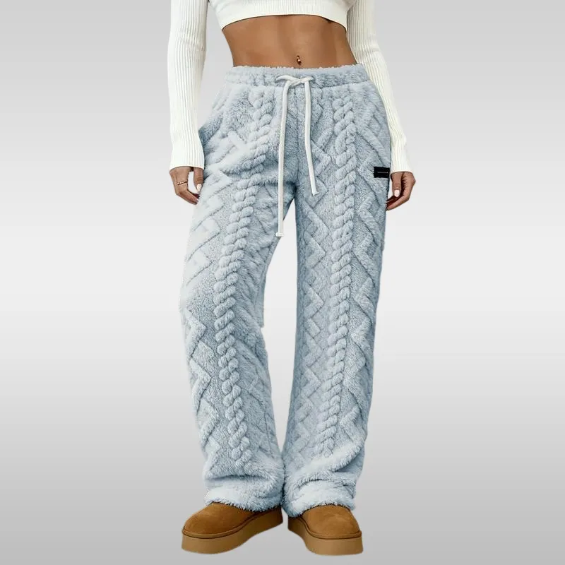 Women's wool lining casual pants