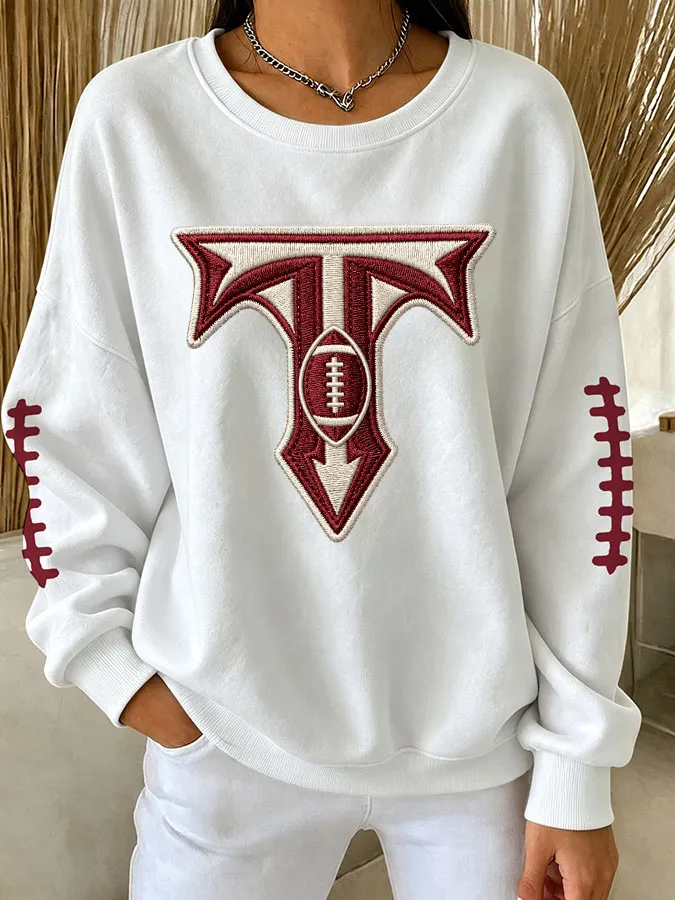 Women'S Rugby Printed Round Neck Sports Shirt