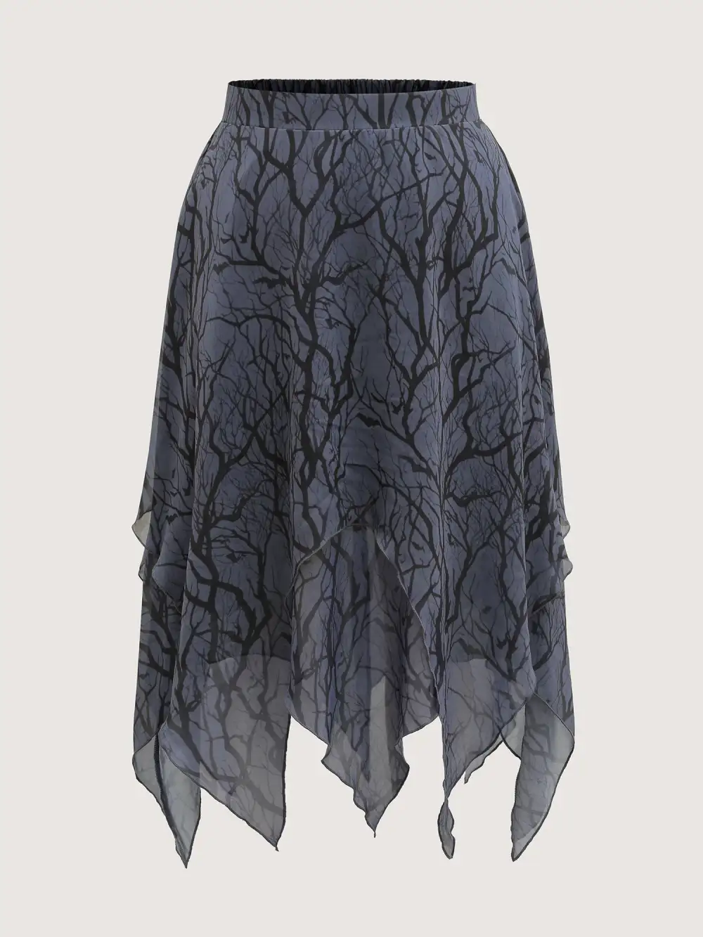 Dark Forest Halloween Handkerchief Hem Skirt