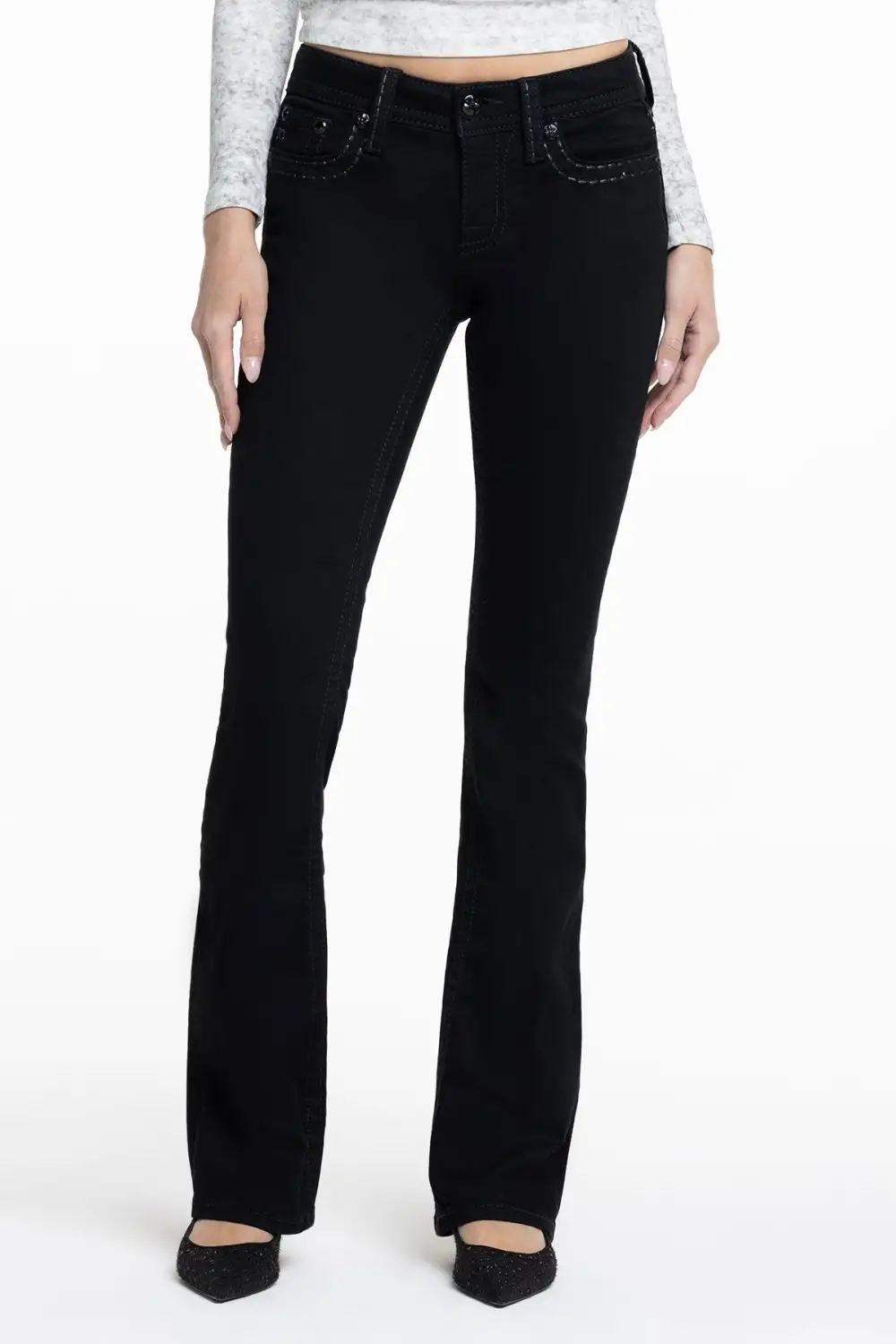 Classic Black Bootcut Jeans