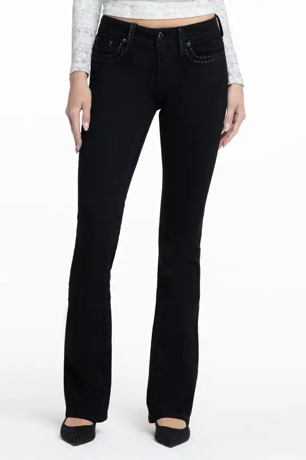 Classic Black Bootcut Jeans