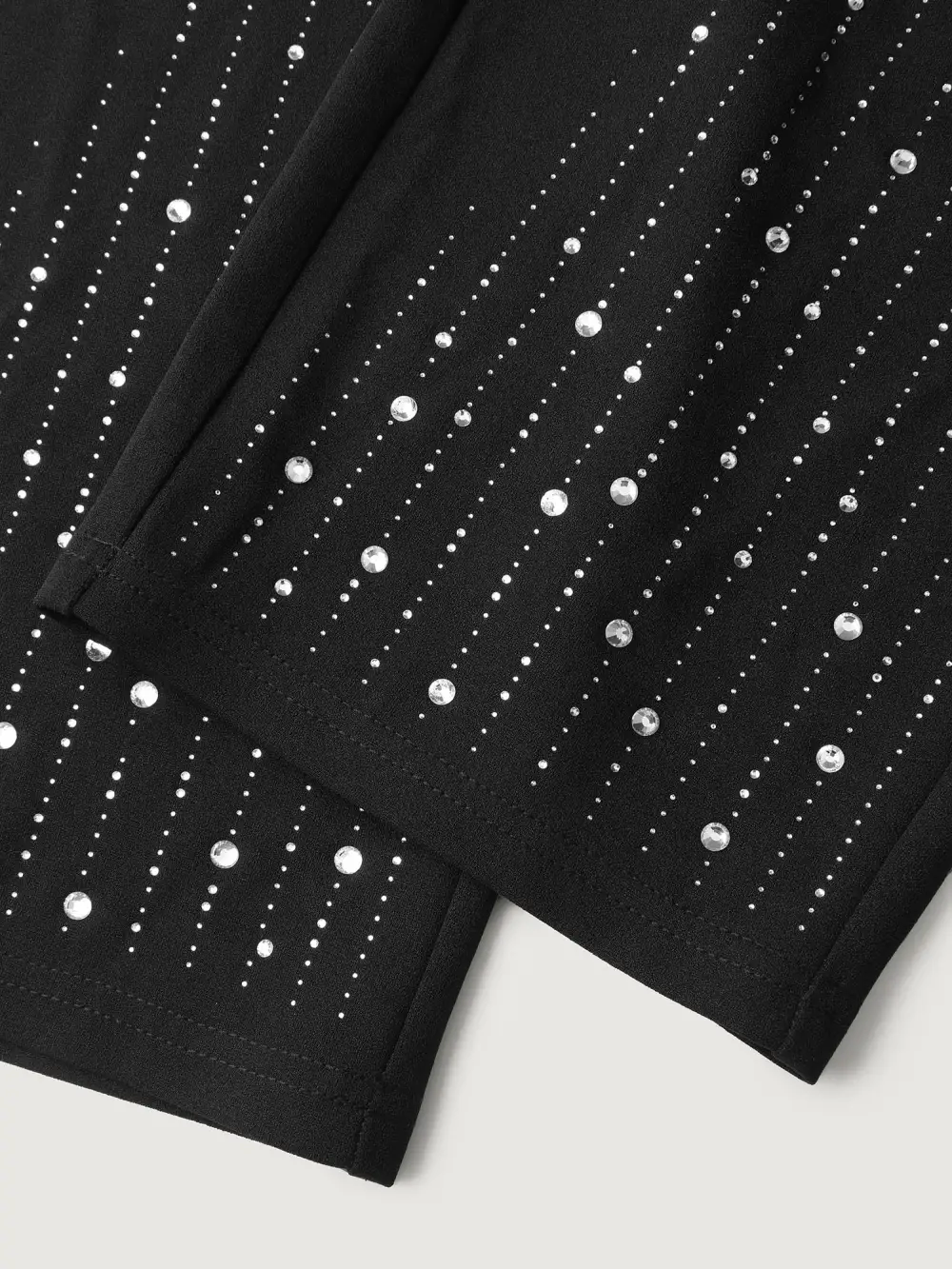 Stretchy Diamond Detail Hem Pants