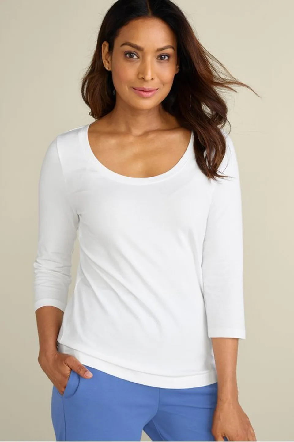 SoftEssential™ Supima® 3/4 Sleeve Tee I