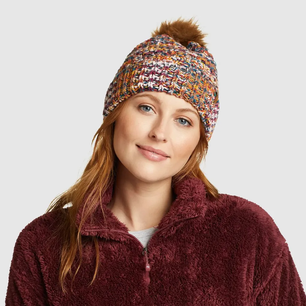 Women's Cabin Faux Fur Pom Beanie