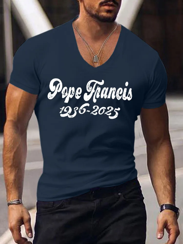 Men'S Pope Francis 1936-2025 V-Neck T-Shirt