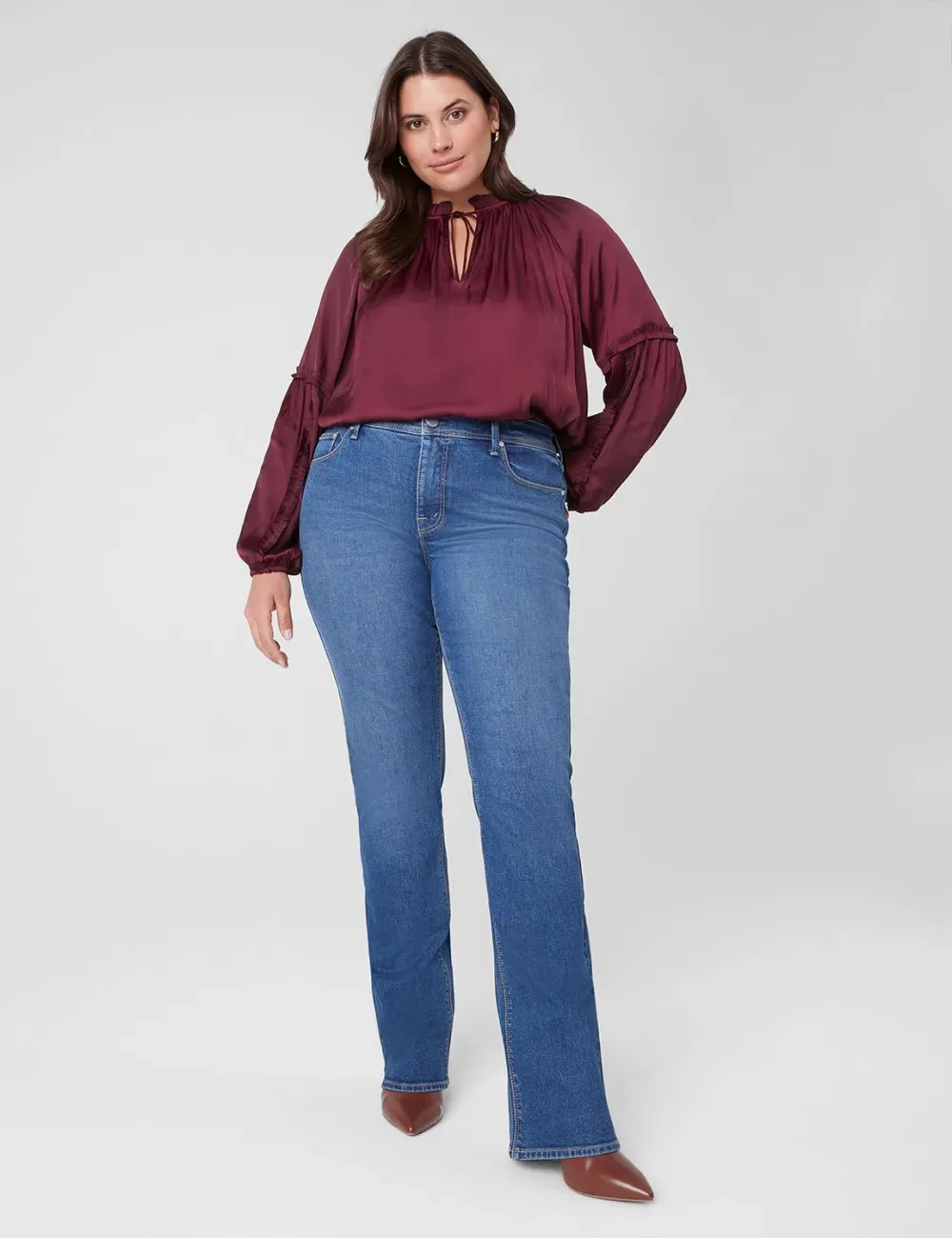 Seven7 Boot Jean With Back Pocket Embellishment