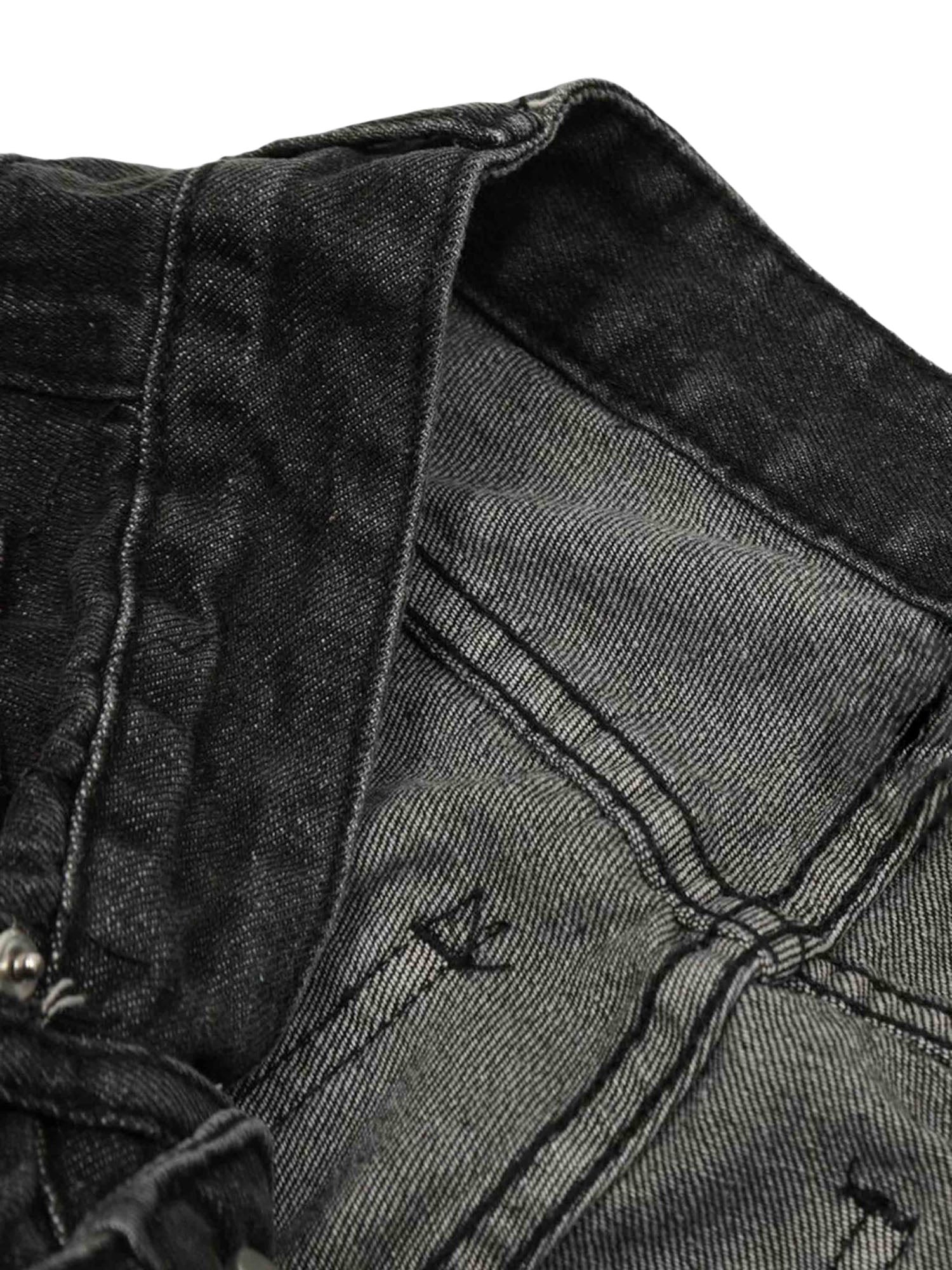 Washed Multi-pocket Work Cargo Jeans - 1830