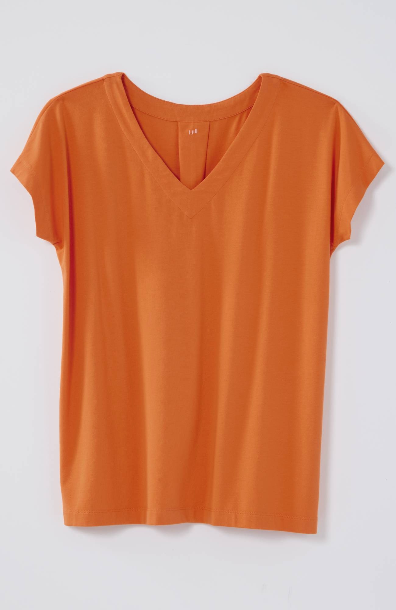 luxe supimaÂ® pleat-back tee