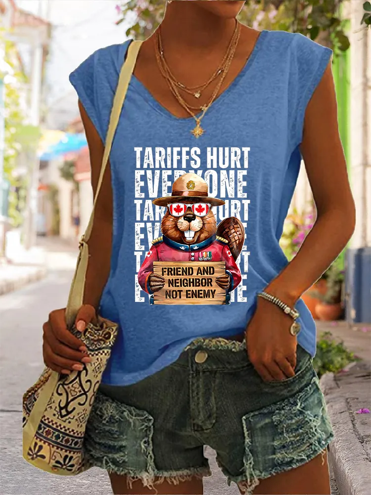 Women's Friend And Neighbor Not Enemy V-neck Vest