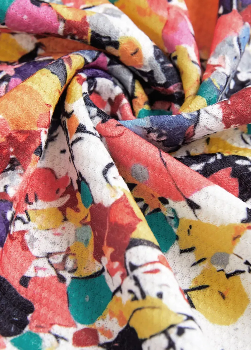 White Cut Out Ombre Long Sleeve T Shirt