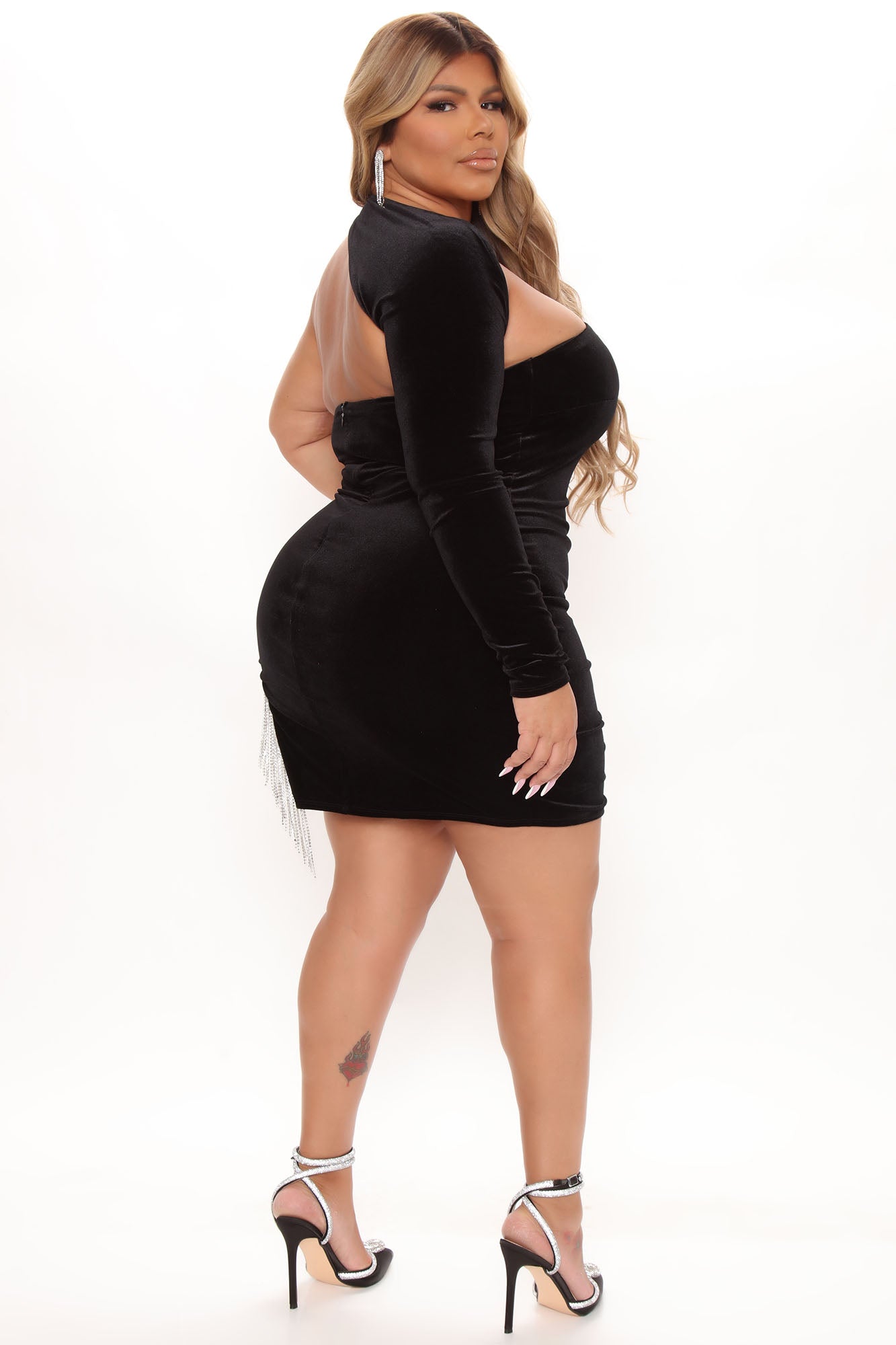 Sway With Me Velvet Mini Dress - Black