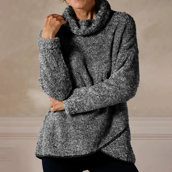 Solid Color Long Sleeve Turtleneck Sweater