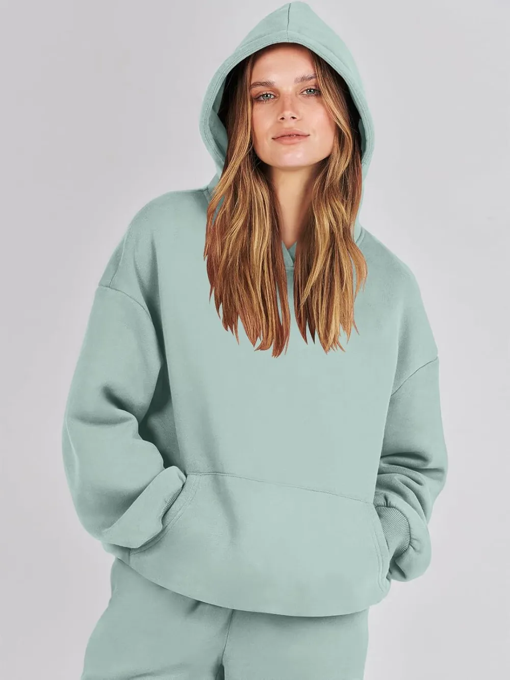 (Clearance Sale $1.99⚡) 2024 Women's Fall Oversized Casual Hoodie Two Piece Sweatshirt Jogging Pants Sweatshirt Set
