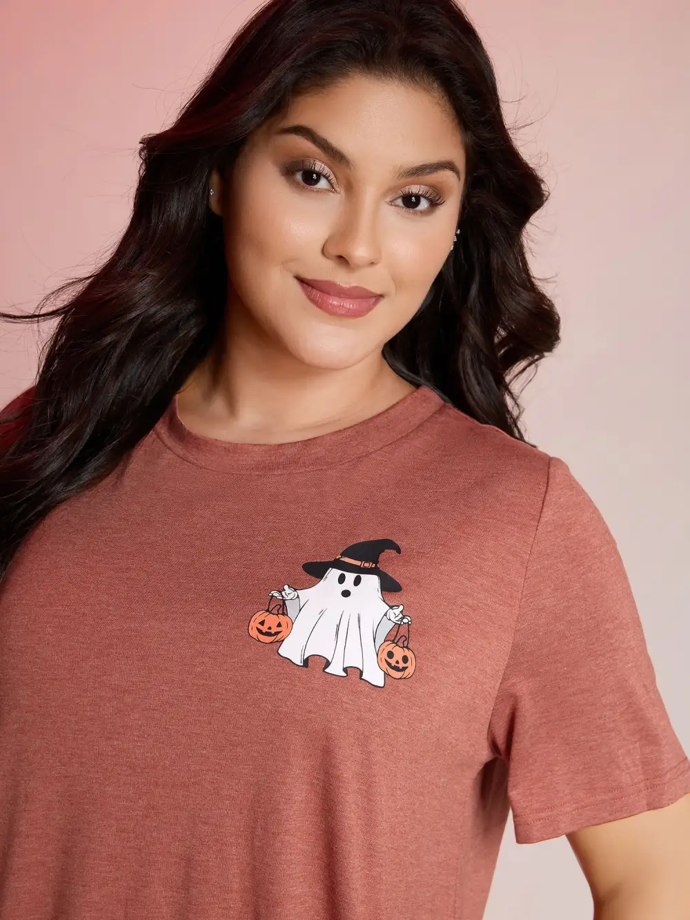 Boo Crew Halloween Round Neck T-Shirt