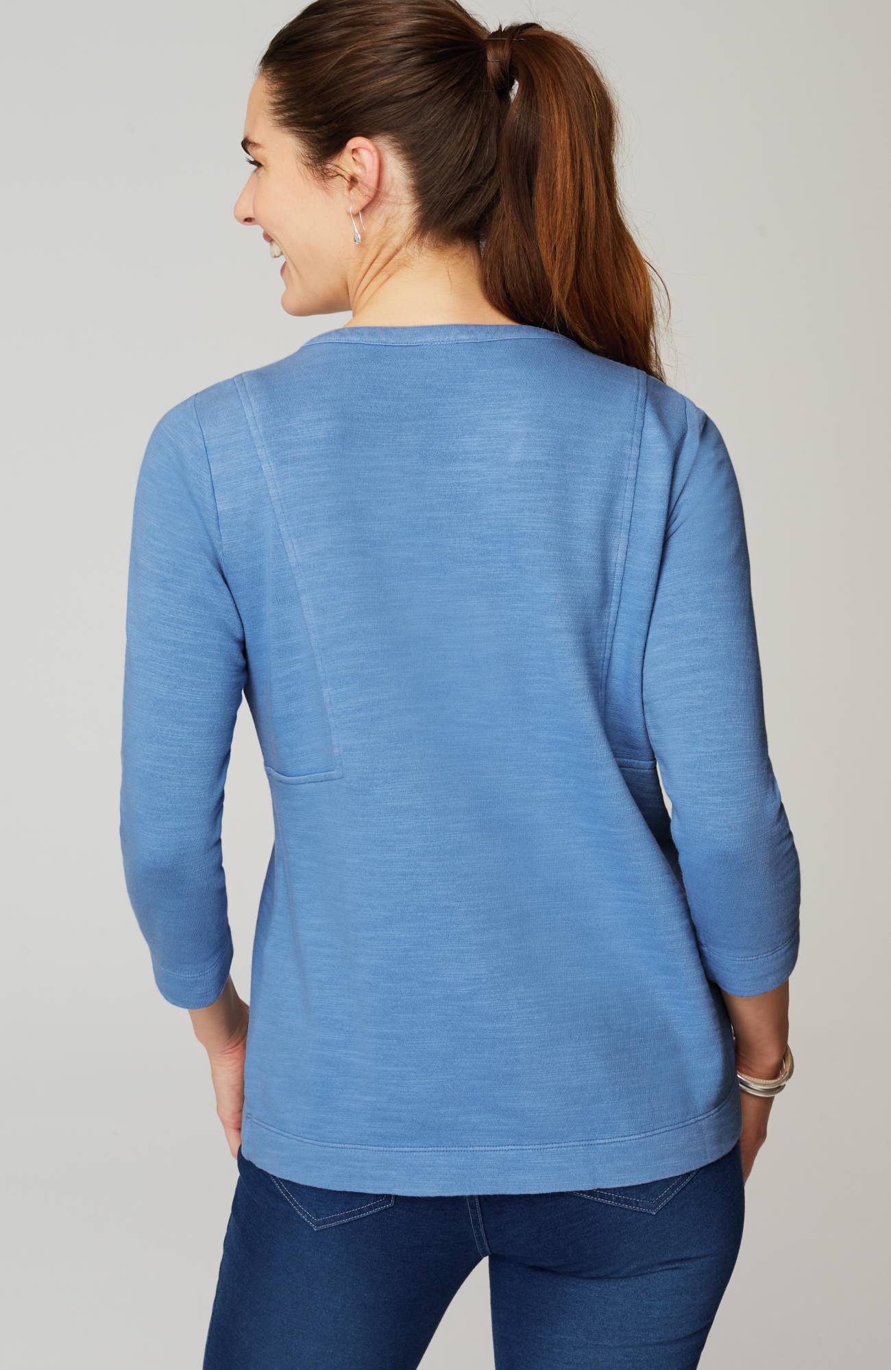 pure jill organically grown cotton buttoned top