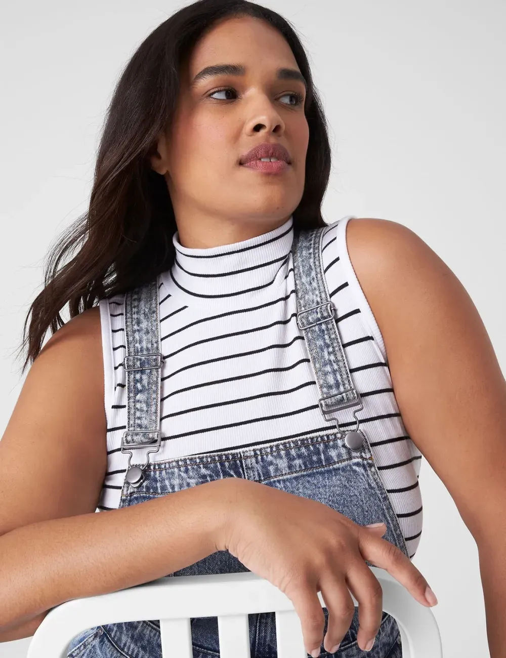 Straight Leg Denim Overall