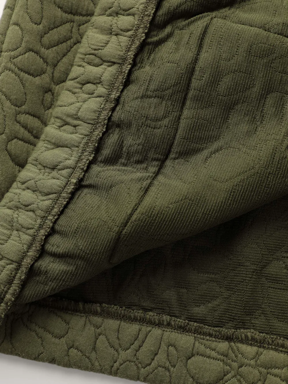 Floral Textured Zipper Front Jacket