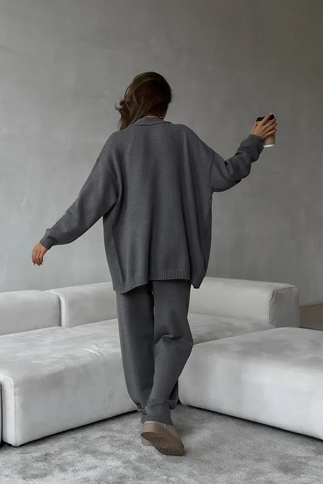 Women's Solid Color Tank Top & Coat & Pants 3-Piece Set