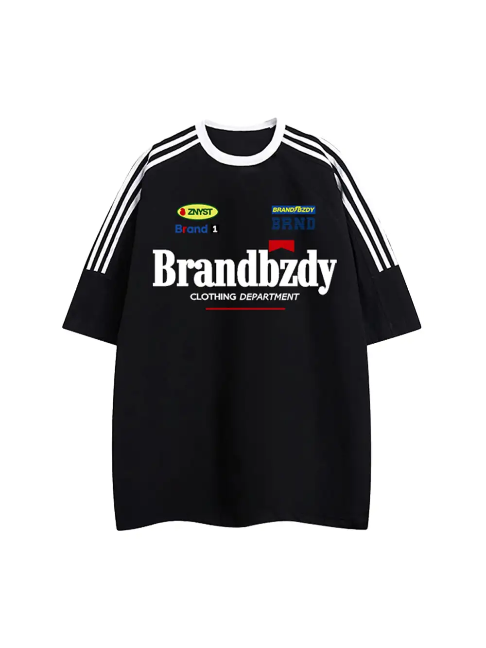 High Street Retro Badge Jersey T-shirt - 2084