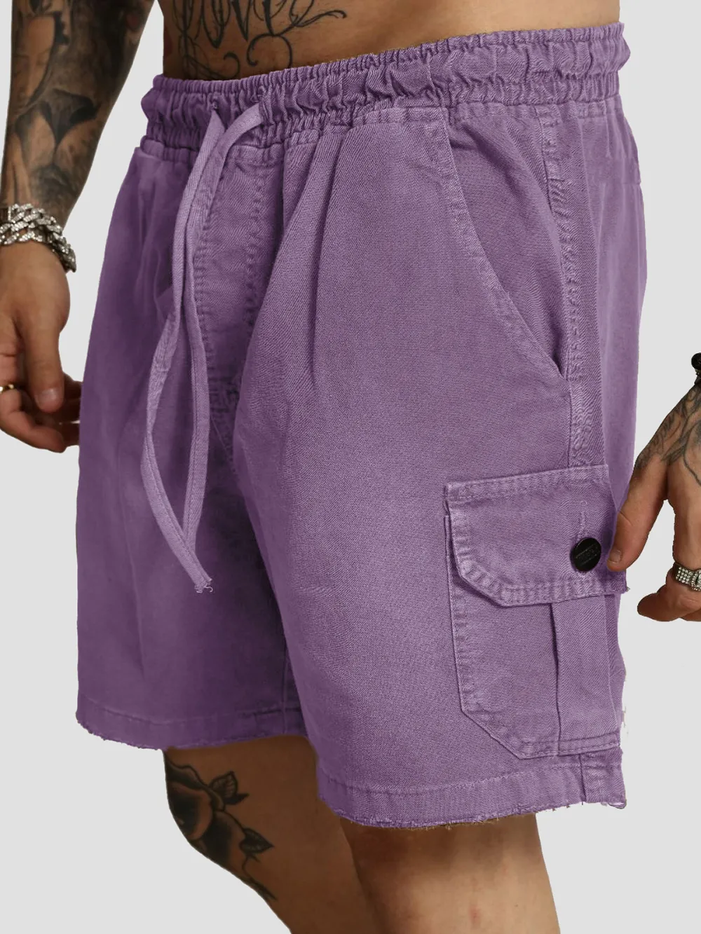 Men's Fashion Retro Workwear Pocket Shorts