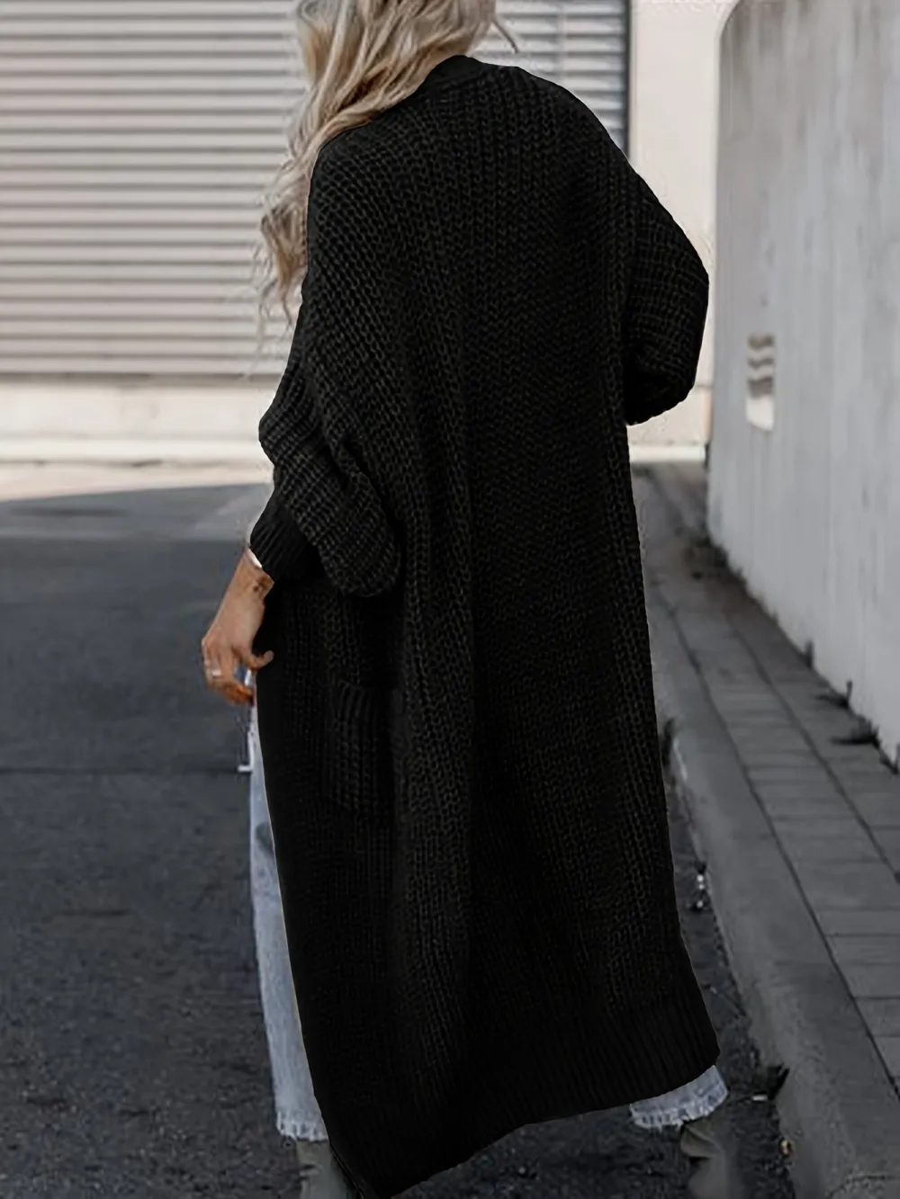 Cozy Long Sleeve Open Front Cardigan Sweater - Soft, Casual, and Versatile for Fall and Winter - Women's Long Length Clothing for Everyday Wear