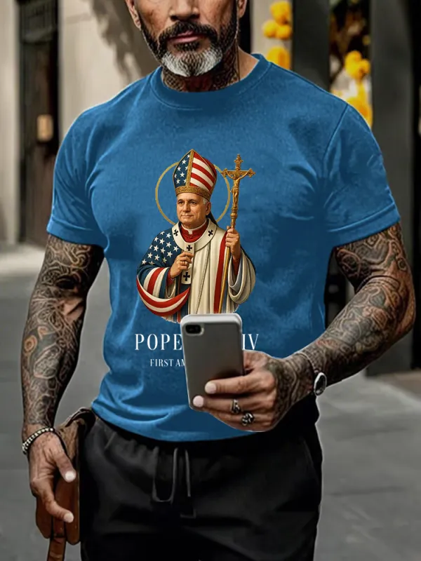 Men'S Habemus Papam Pope Leo Xiv Printed T-Shirt